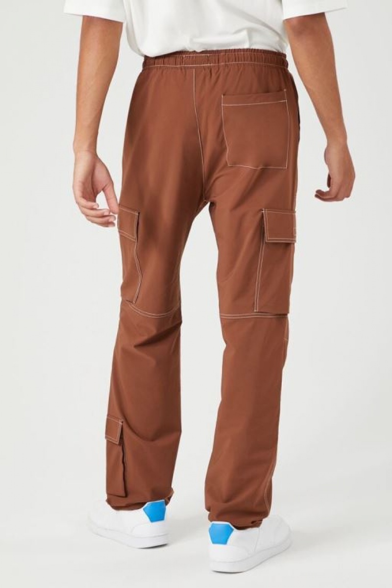 Pantalon Forever 21 Slim Fit Drawstring Hombre Marrones | X0md8tQ8ITY