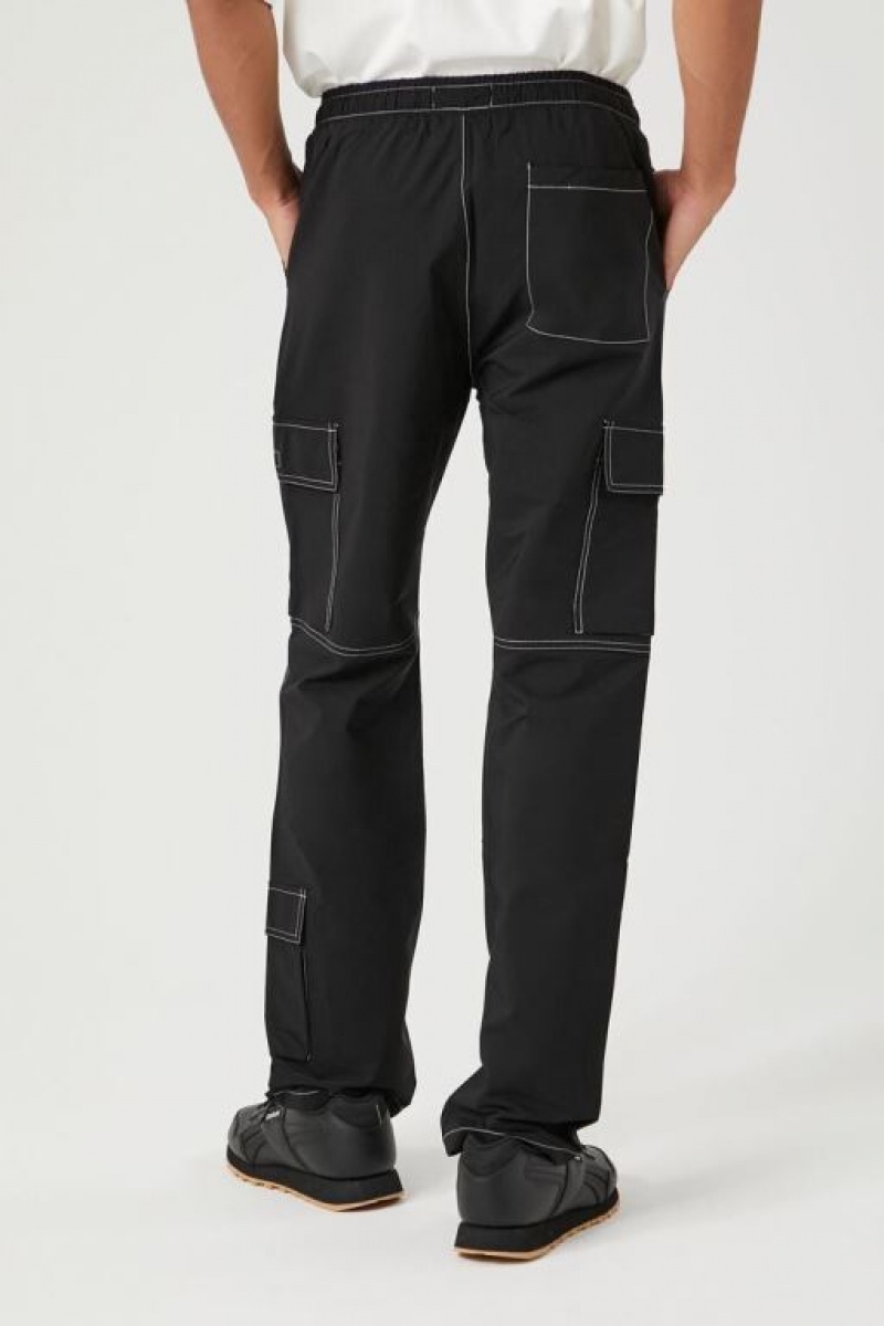 Pantalon Forever 21 Slim Fit Drawstring Hombre Negras | arjWDdK6eL5