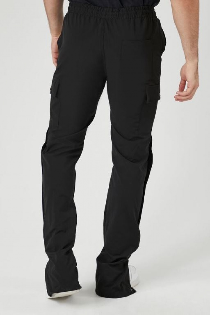 Pantalon Forever 21 Snap Button Cargo Joggers Hombre Negras | 0FplcfA5Ur0