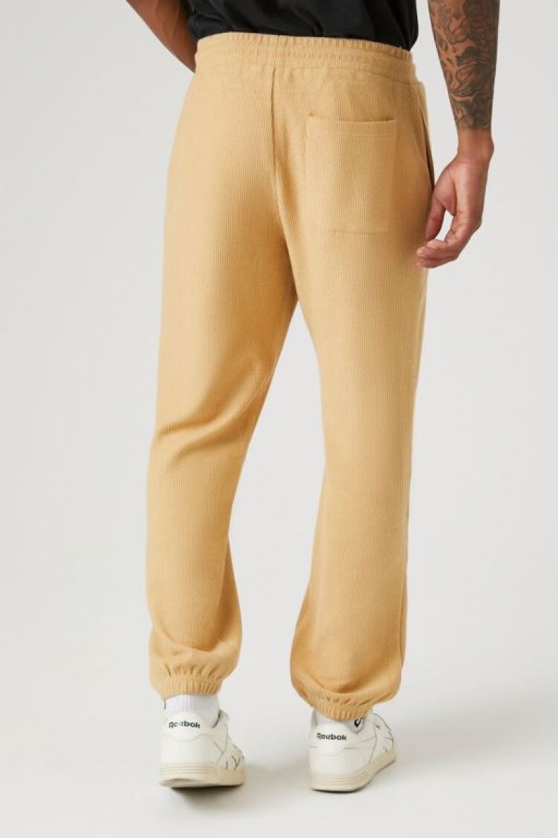 Pantalon Forever 21 Textured Drawstring Joggers Hombre Marrones | mteQFCNUOjZ