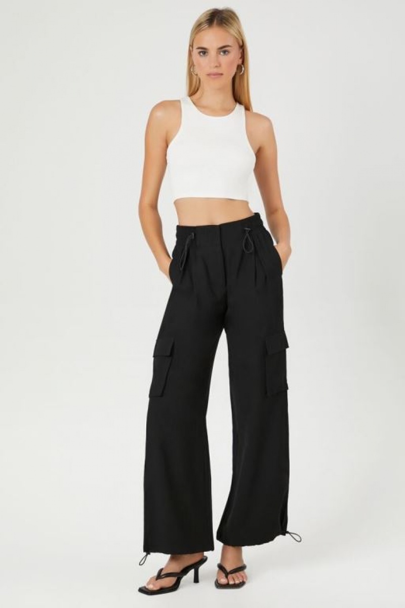 Pantalon Forever 21 Toggle Cargo Joggers Mujer Negras | lEYT73o8LwC