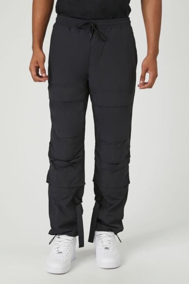 Pantalon Forever 21 Toggle Drawstring Cargo Joggers Hombre Negras | 4kPIw6SBGB6