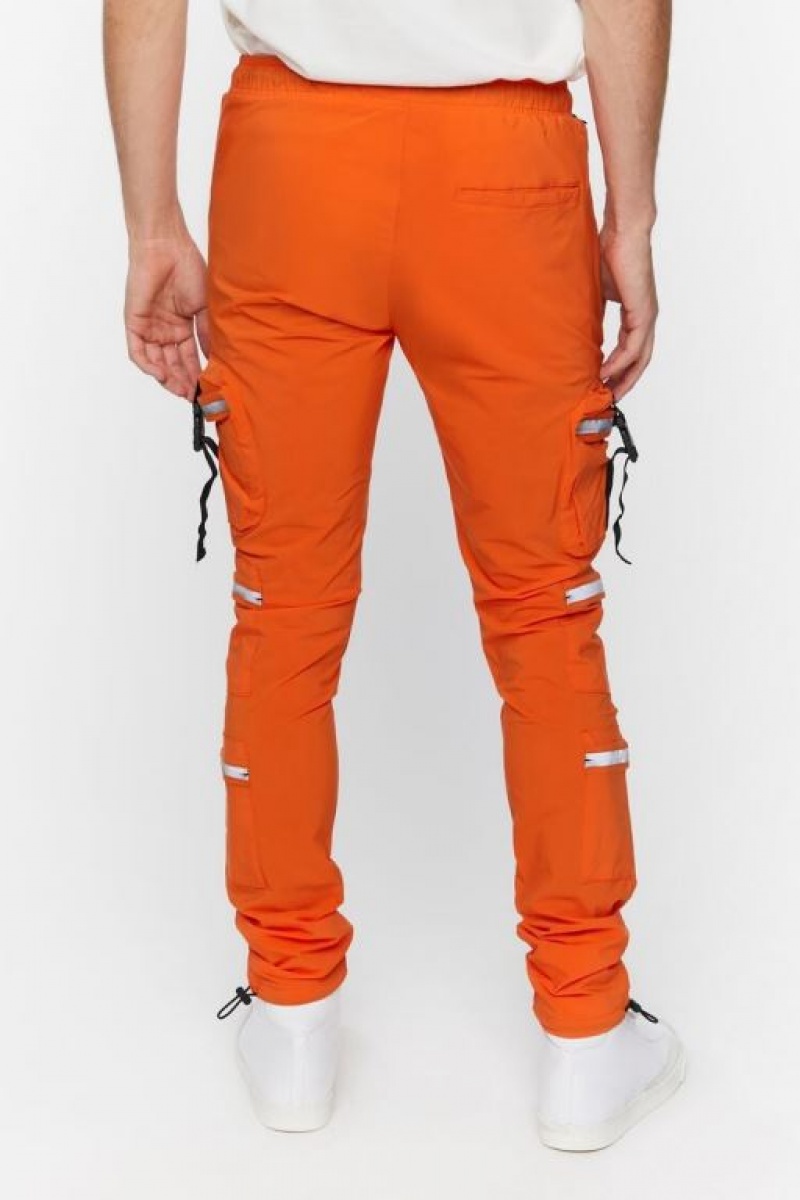 Pantalon Forever 21 Toggle Drawstring Cargo Joggers Hombre Naranjas | wg4Mh97QTnz