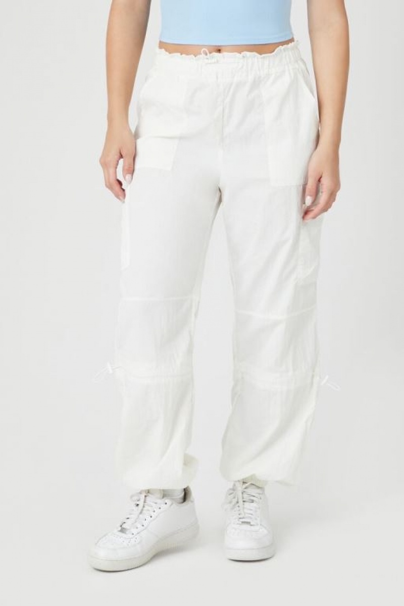 Pantalon Forever 21 Toggle Drawstring Joggers Mujer Blancas | rKhxqVjxyem