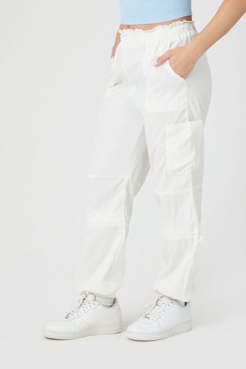 Pantalon Forever 21 Toggle Drawstring Joggers Mujer Blancas | rKhxqVjxyem