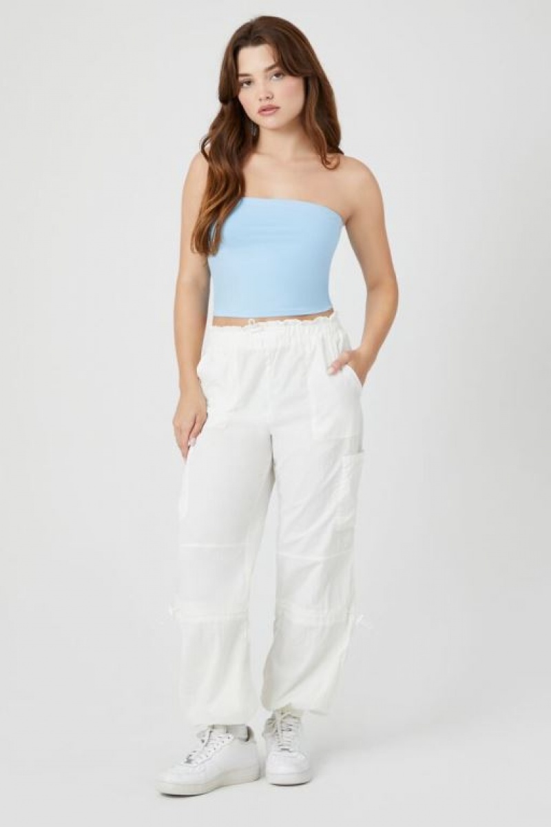 Pantalon Forever 21 Toggle Drawstring Joggers Mujer Blancas | rKhxqVjxyem