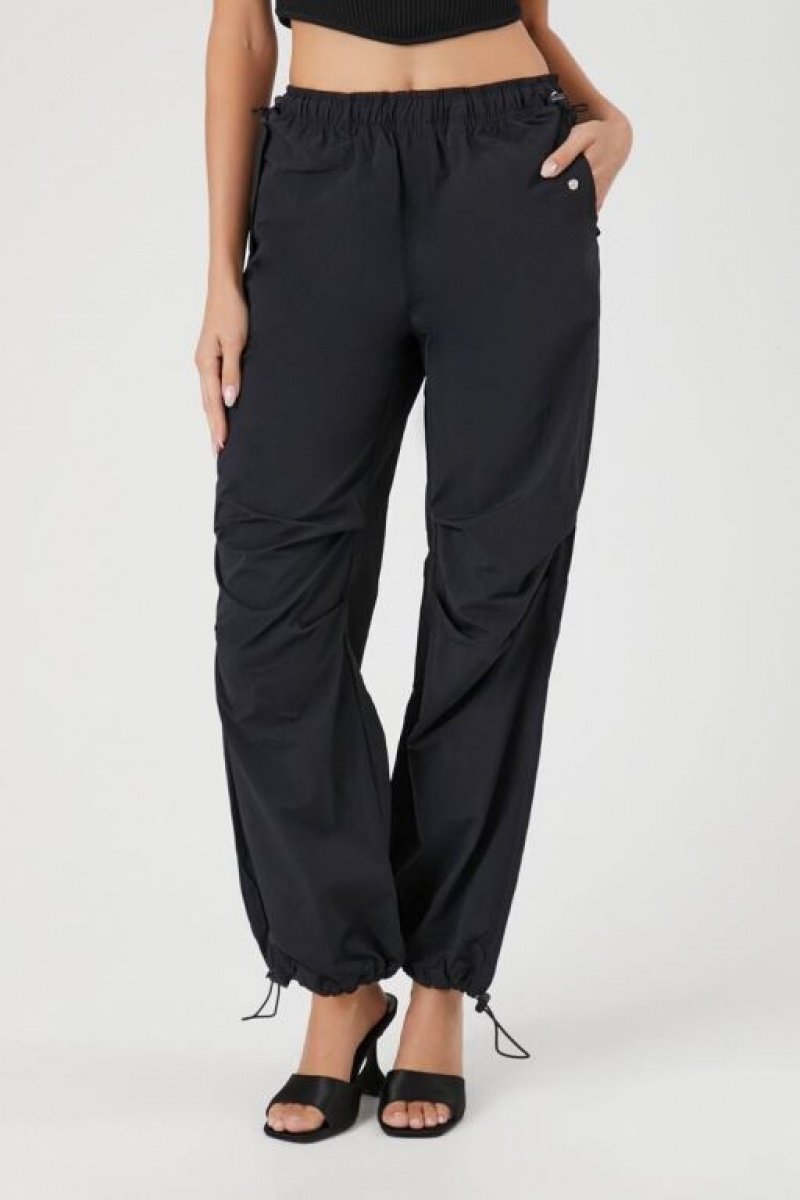 Pantalon Forever 21 Toggle Drawstring Joggers Mujer Negras | BheySE9jCve