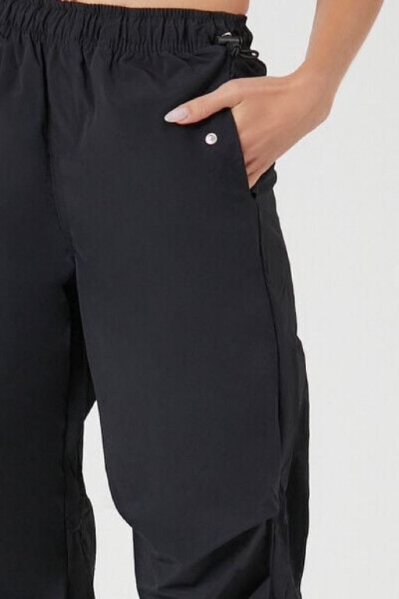 Pantalon Forever 21 Toggle Drawstring Joggers Mujer Negras | BheySE9jCve