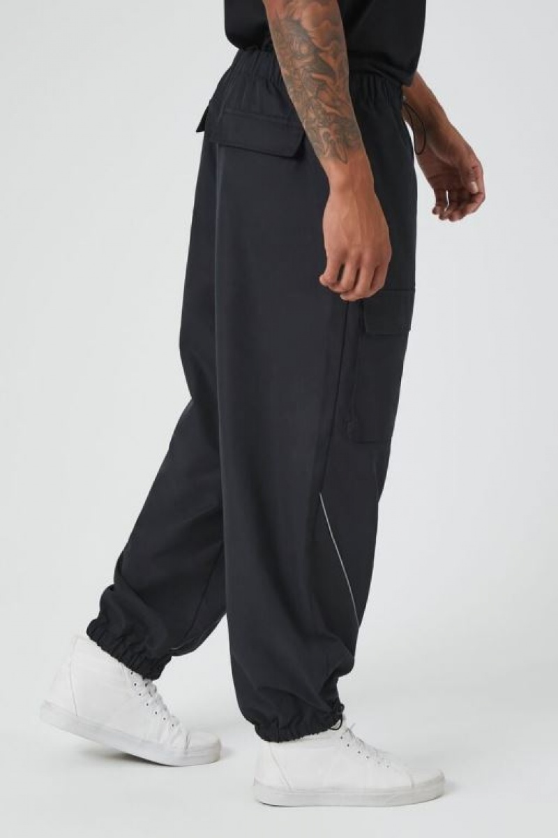 Pantalon Forever 21 Toggle Drawstring Joggers Hombre Negras Gris | a4iH97zgdGk