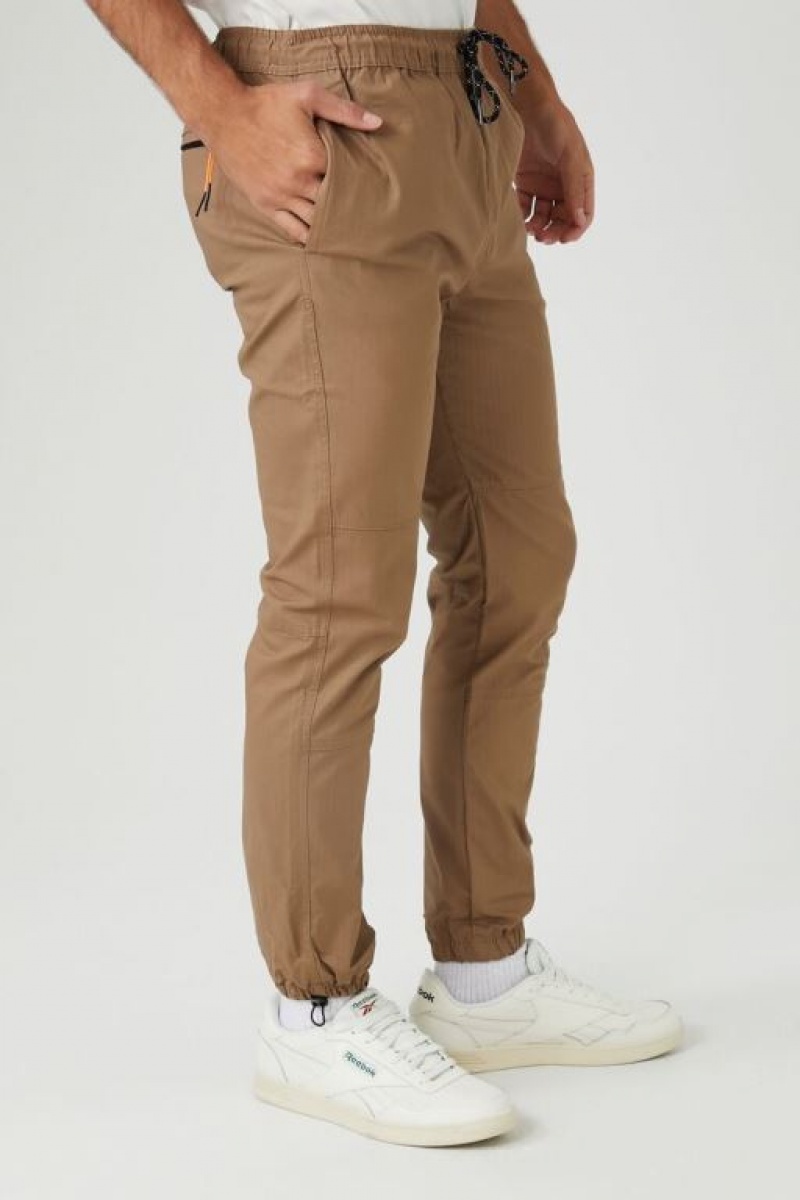 Pantalon Forever 21 Toggle Drawstring Joggers Hombre Marrones | oba0eQxRTaQ