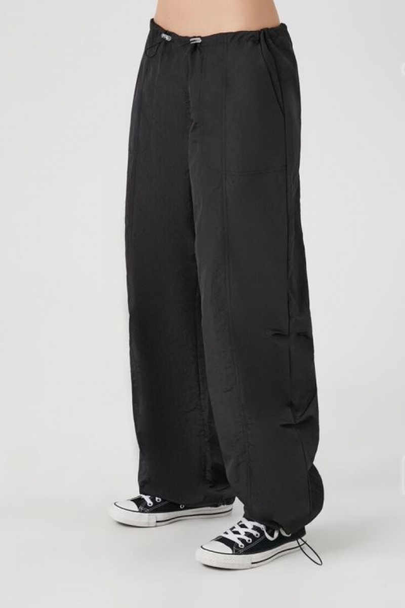 Pantalon Forever 21 Toggle Drawstring Parachute Mujer Negras | 9HuQZRT9YFJ