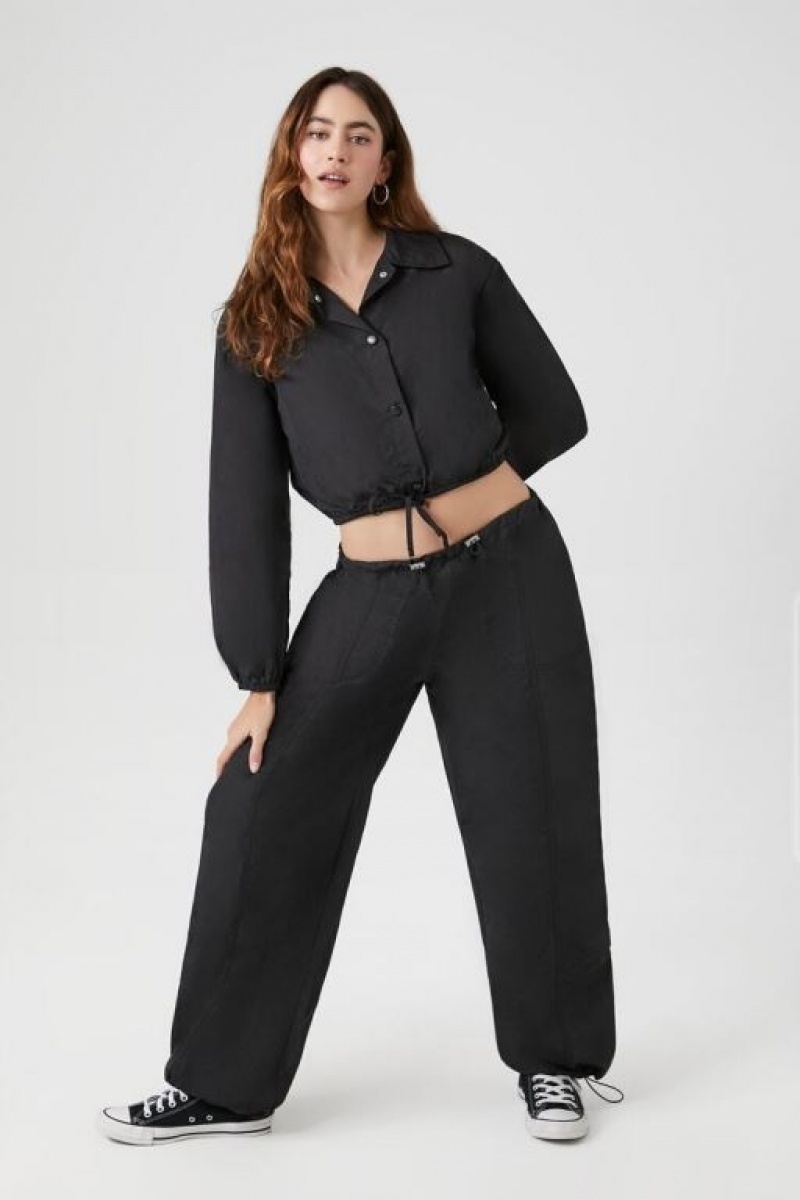 Pantalon Forever 21 Toggle Drawstring Parachute Mujer Negras | 9HuQZRT9YFJ