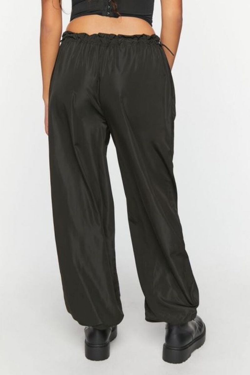 Pantalon Forever 21 Toggle Low Rise Parachute Mujer Negras | kXFeNr2P7Rk