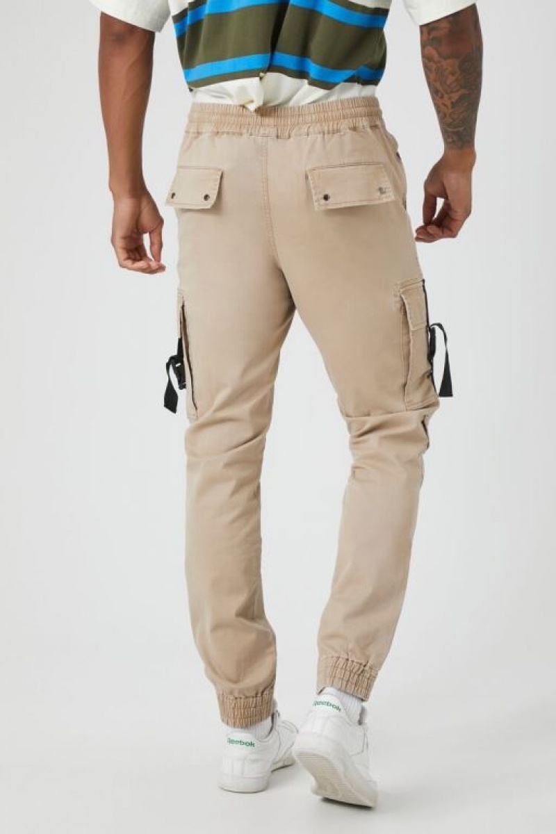 Pantalon Forever 21 Twill Cargo Drawstring Joggers Hombre Gris Marrones | yyC7GdLi3NA