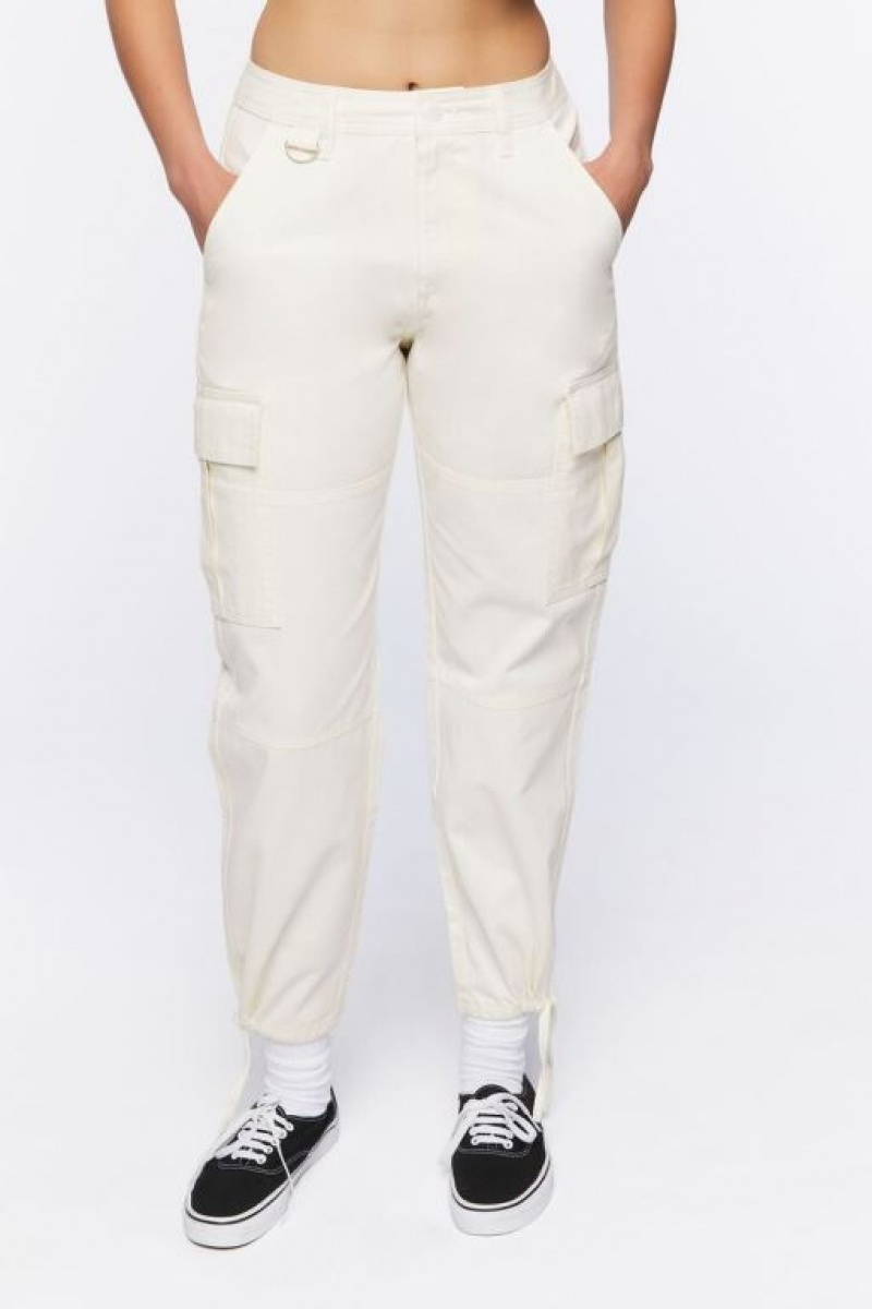 Pantalon Forever 21 Twill Cargo Joggers Mujer Amarillo Claro | dWtiMtvZ4gx