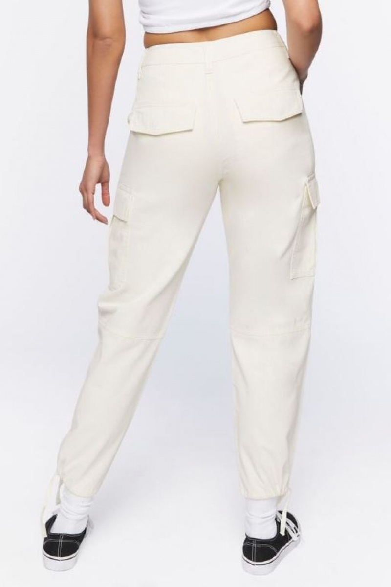 Pantalon Forever 21 Twill Cargo Joggers Mujer Amarillo Claro | dWtiMtvZ4gx