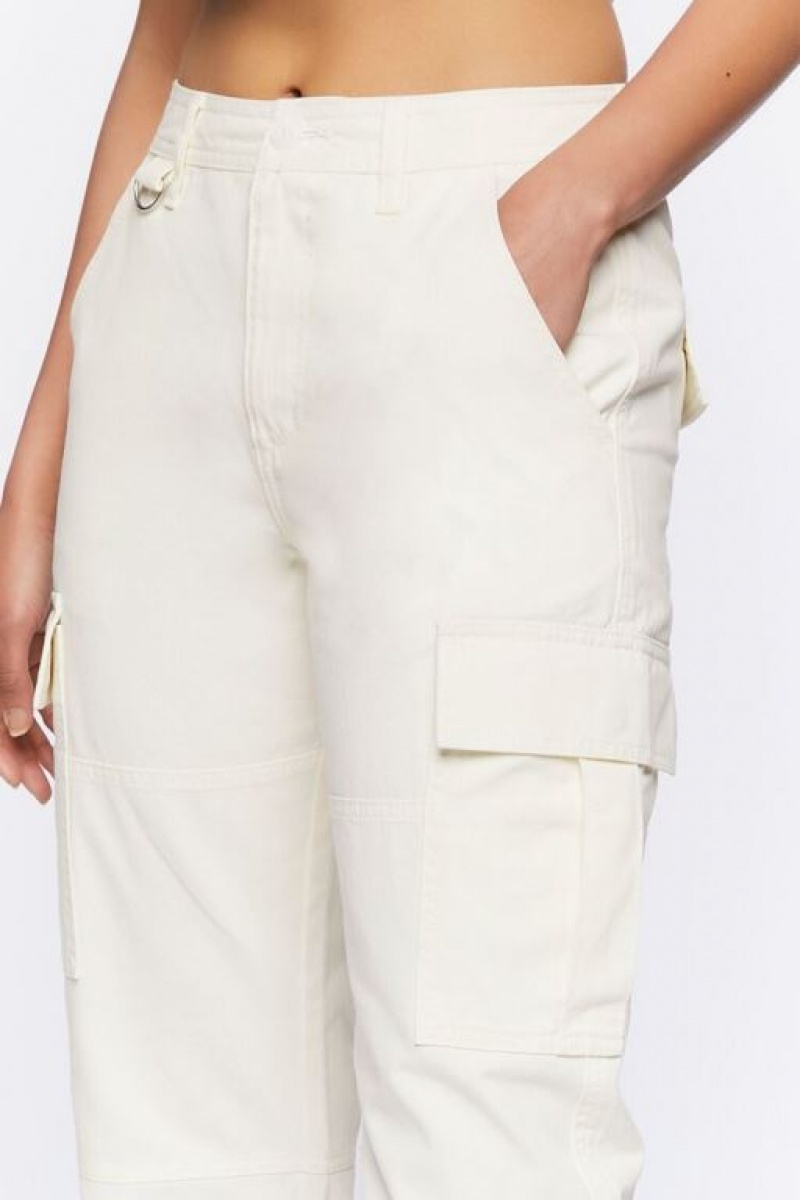 Pantalon Forever 21 Twill Cargo Joggers Mujer Amarillo Claro | dWtiMtvZ4gx