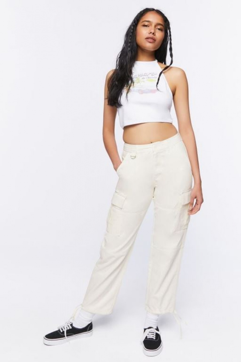 Pantalon Forever 21 Twill Cargo Joggers Mujer Amarillo Claro | dWtiMtvZ4gx