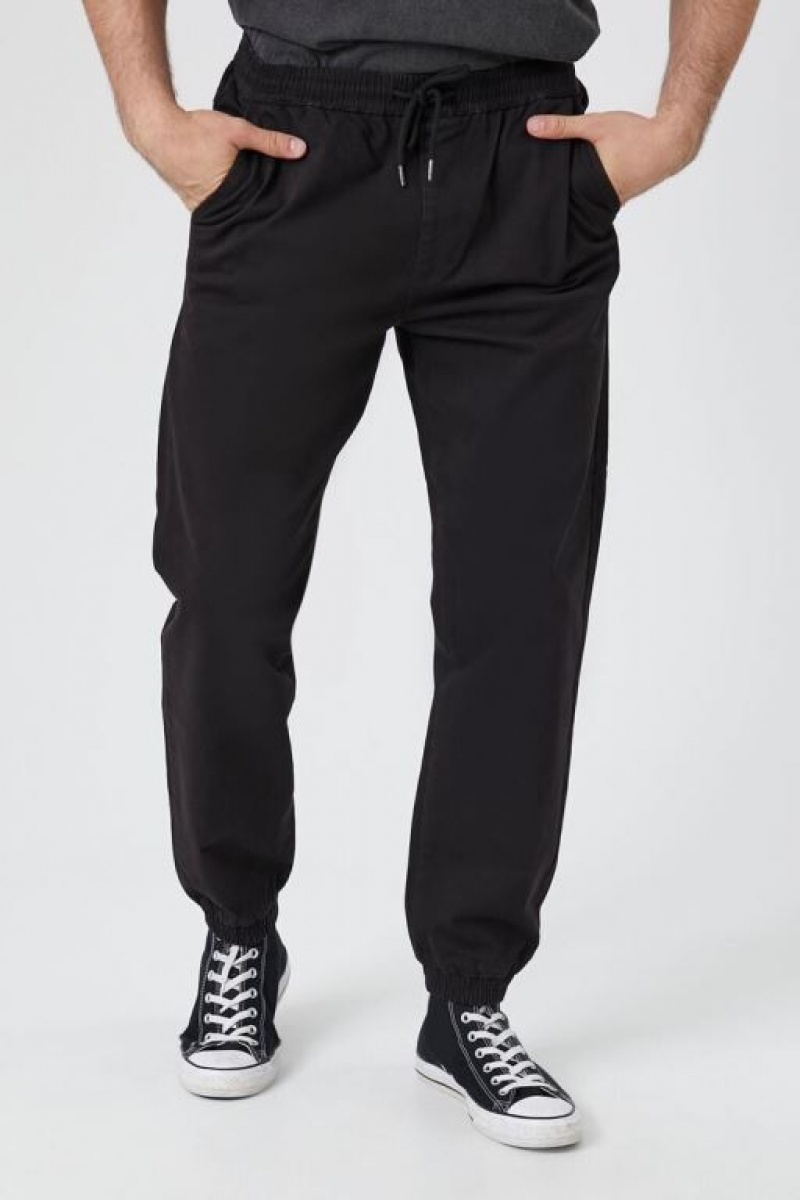 Pantalon Forever 21 Twill Drawstring Joggers Hombre Negras | JomxkdVEk3k