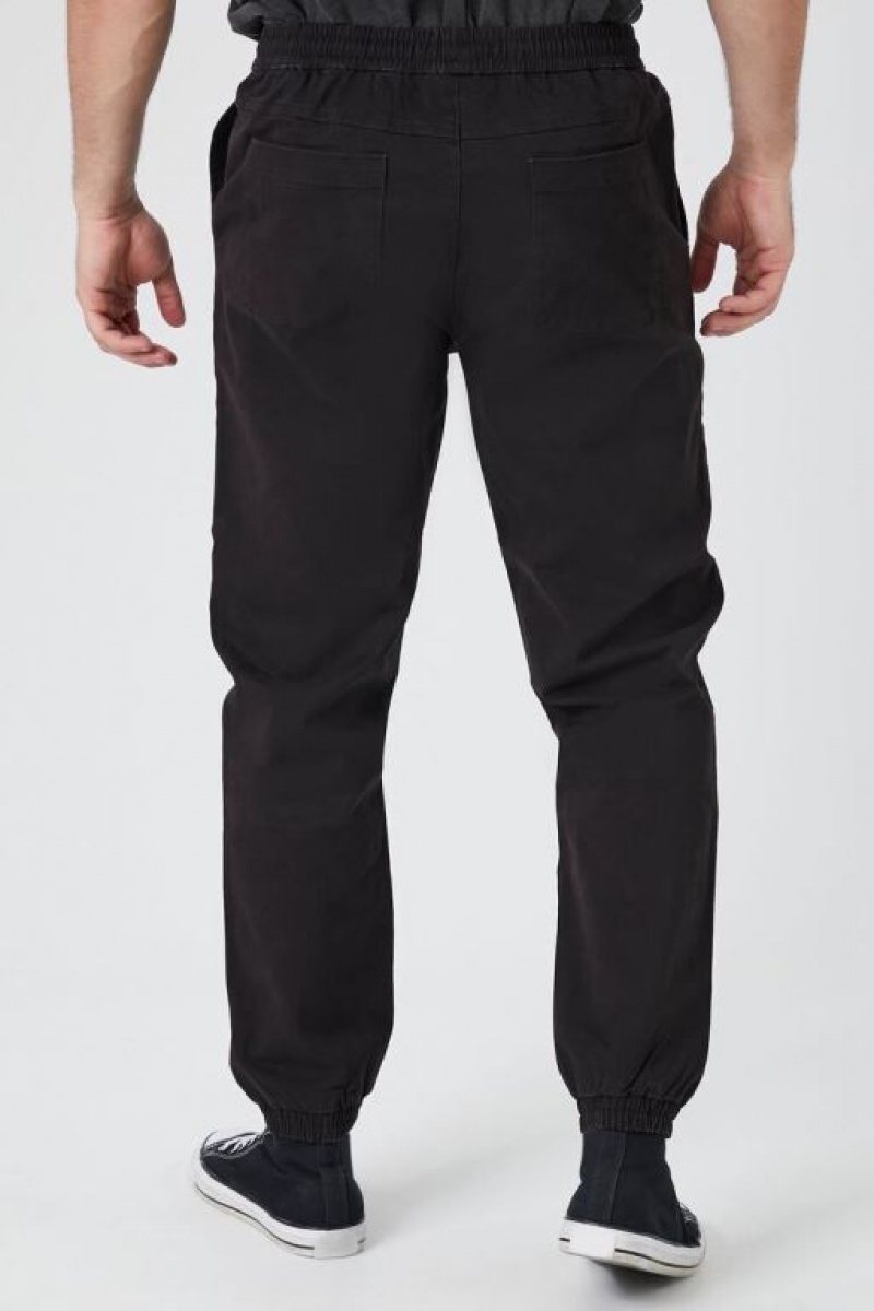 Pantalon Forever 21 Twill Drawstring Joggers Hombre Negras | JomxkdVEk3k