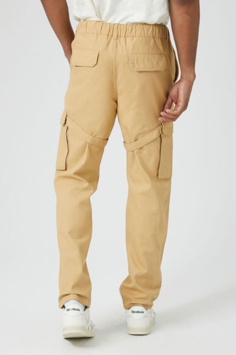 Pantalon Forever 21 Twill Drawstring Utility Strap Hombre Marrones | m4jg6wQIqpb