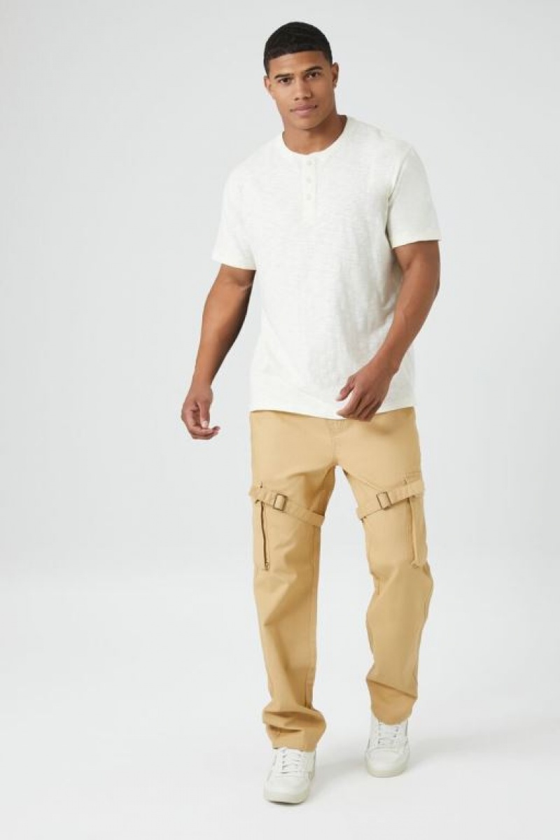 Pantalon Forever 21 Twill Drawstring Utility Strap Hombre Marrones | m4jg6wQIqpb