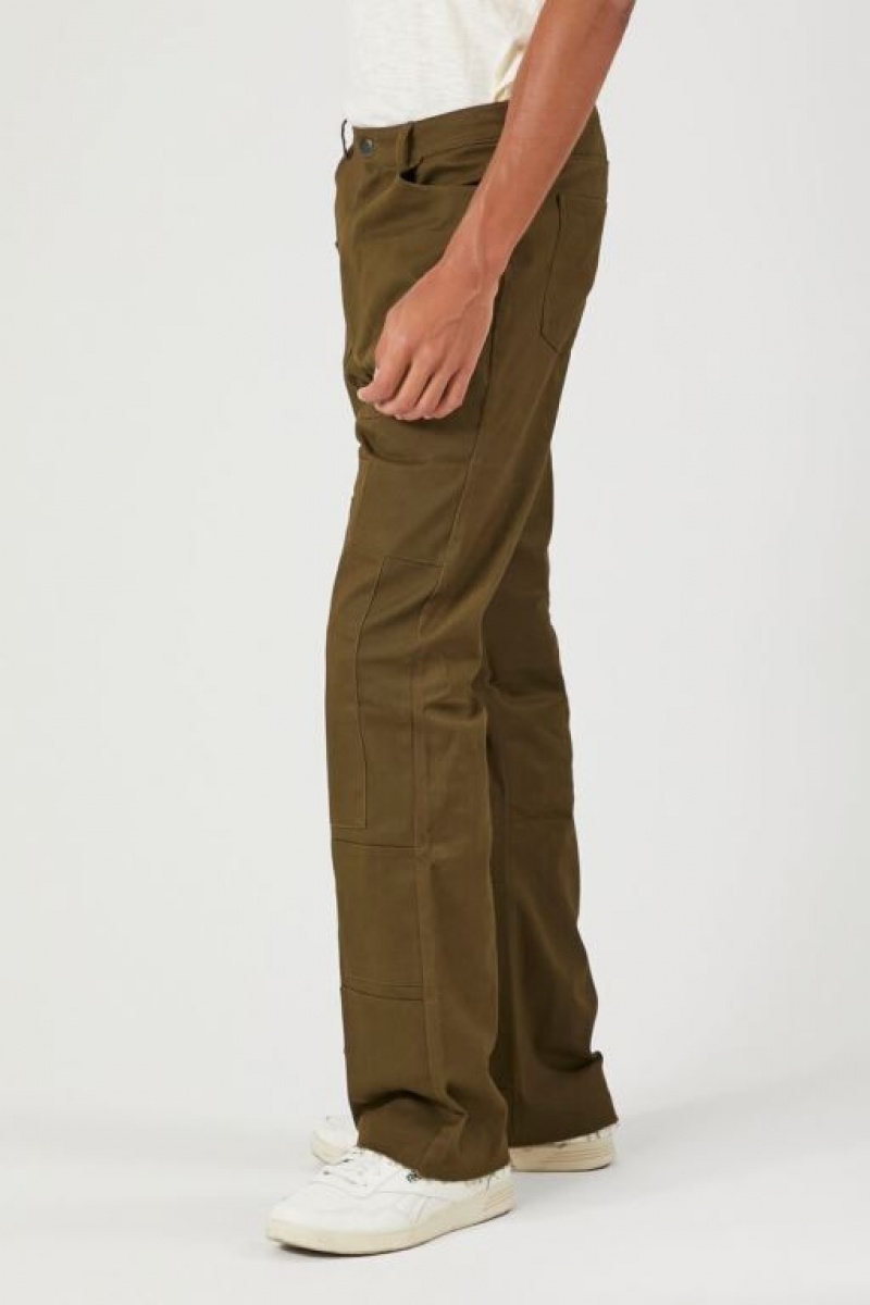 Pantalon Forever 21 Twill Mid Rise Flare Hombre Verde Oliva | lg1UxNFlmzm