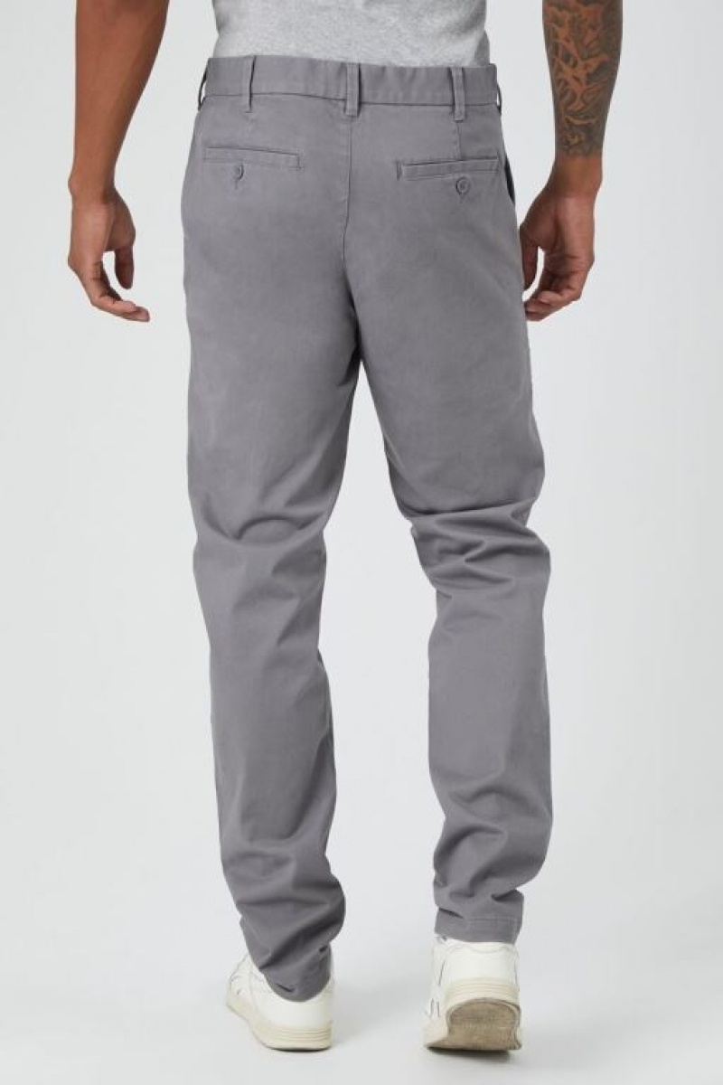 Pantalon Forever 21 Twill Mid Rise Slim Fit Hombre Gris | NfWcEAtrhUt