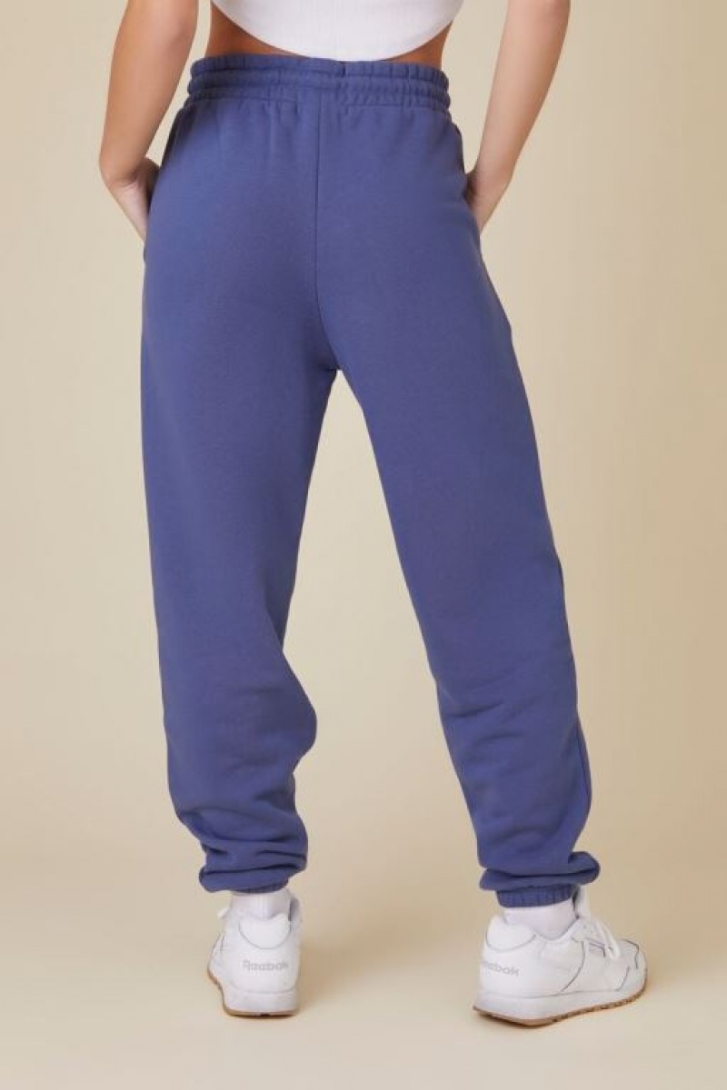 Pantalon Forever 21 Uniform Fleece Drawstring Joggers Mujer Azul Marino | eBPsLXWBcNu