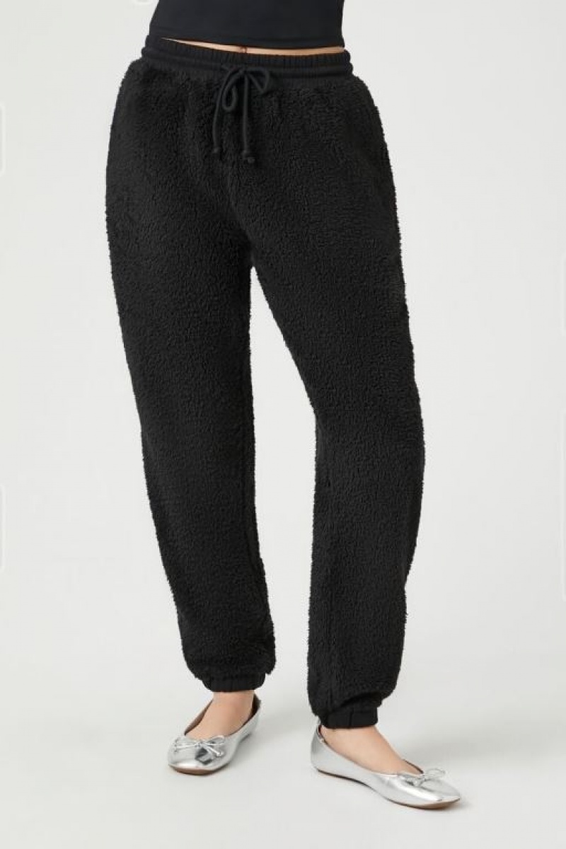 Pantalon Forever 21 Unisex Fleece Drawstring Joggers Mujer Negras | nTeIxyj7vxG