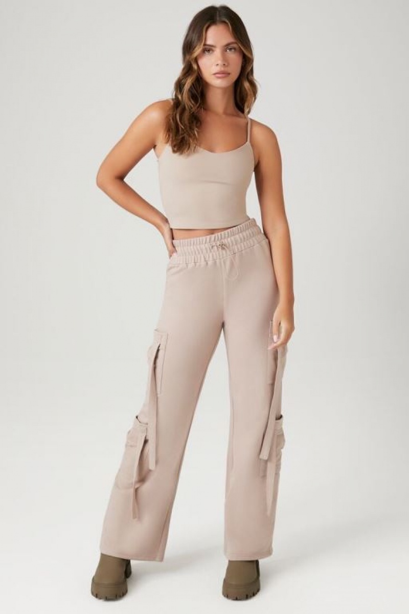 Pantalon Forever 21 Utility Cargo Drawstring Mujer Goat | ydi1NBshvLx