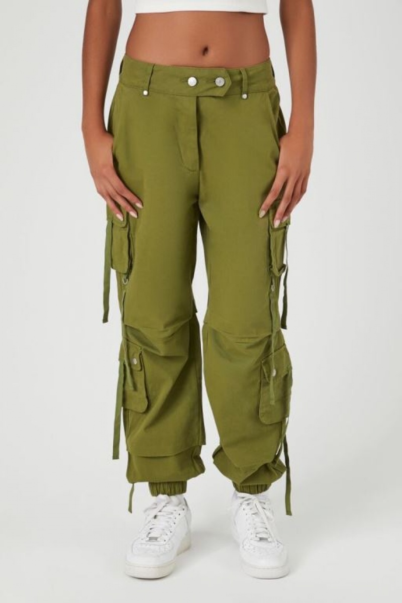 Pantalon Forever 21 Utility Cargo Joggers Mujer Verde Oliva | 1exhxJCzhLq