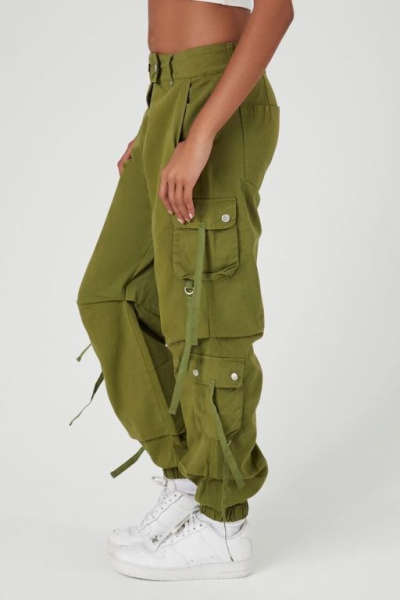 Pantalon Forever 21 Utility Cargo Joggers Mujer Verde Oliva | 1exhxJCzhLq