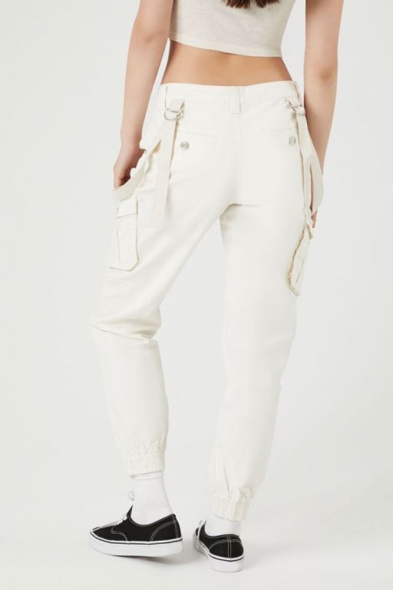 Pantalon Forever 21 Utility Cargo Joggers Mujer Amarillo Claro | RvOtLfYQM3M