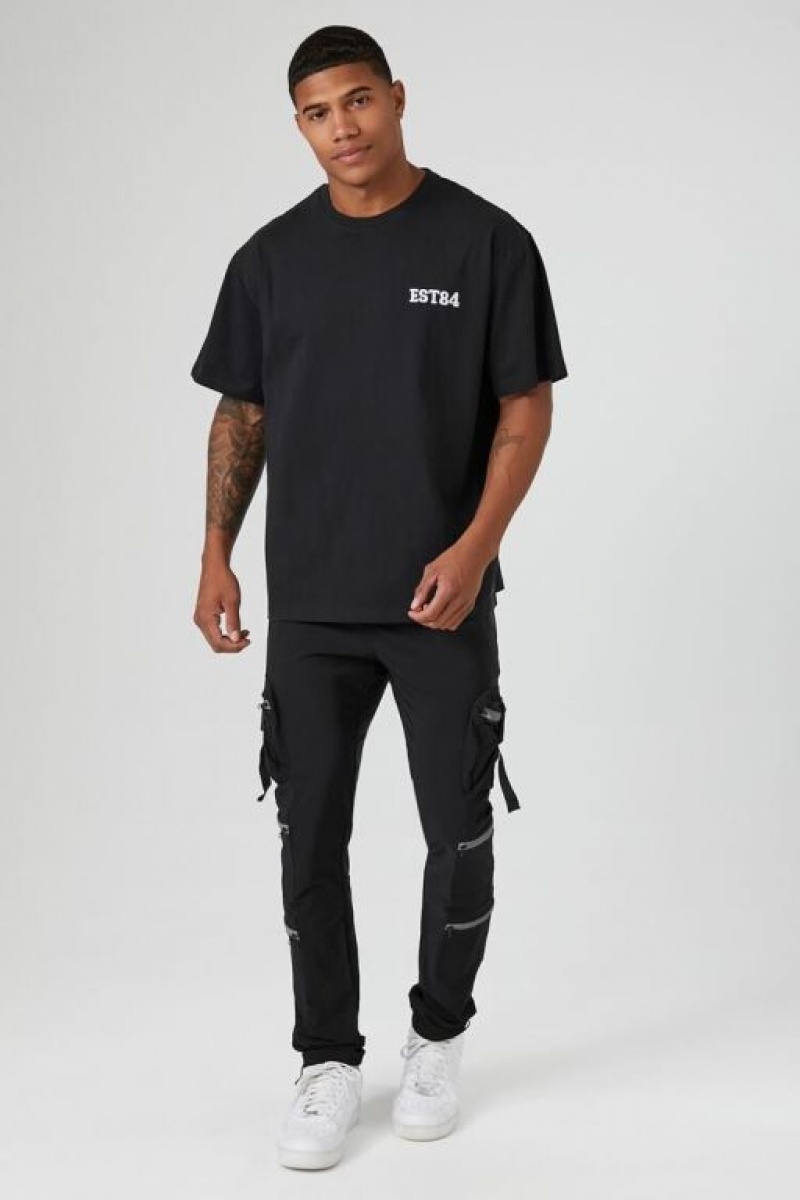 Pantalon Forever 21 Utility Cargo Joggers Hombre Negras | jtfIyVNNw5i