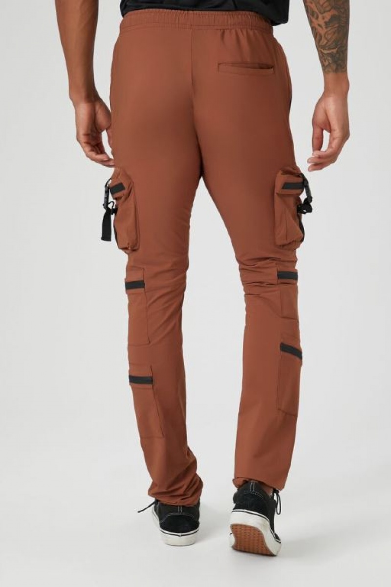 Pantalon Forever 21 Utility Cargo Joggers Hombre Marrones | CHLEKo7R49d