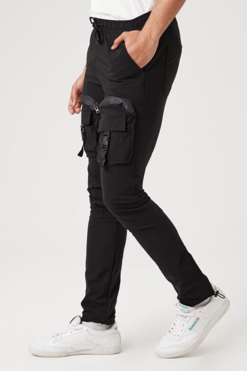 Pantalon Forever 21 Utility Cargo Joggers Hombre Negras | GjuwyyhW5yE