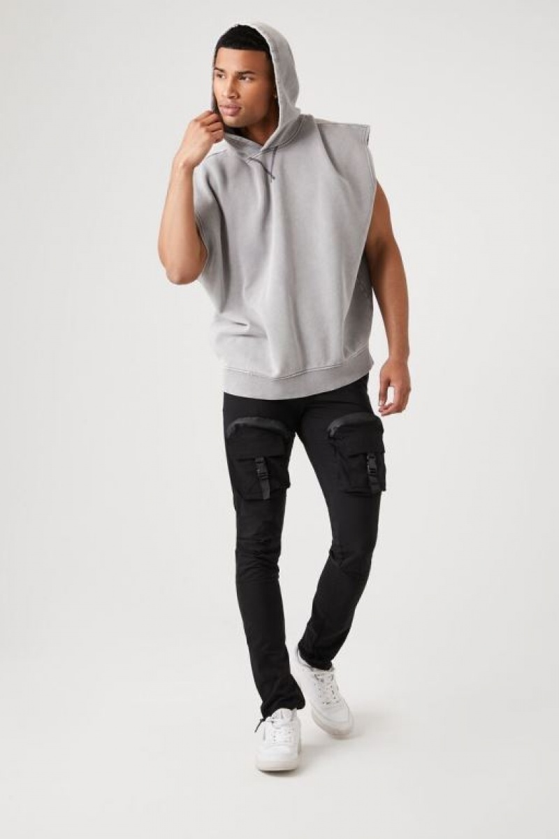 Pantalon Forever 21 Utility Cargo Joggers Hombre Negras | GjuwyyhW5yE