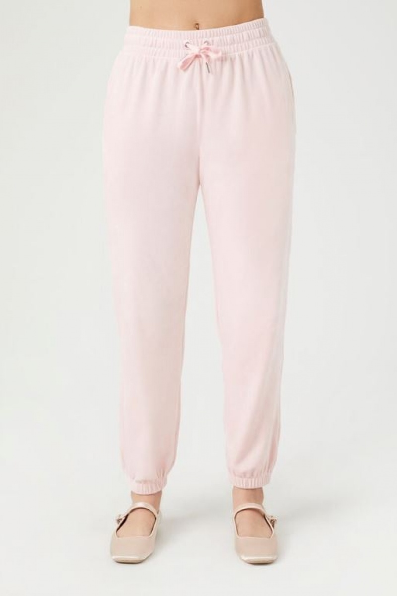 Pantalon Forever 21 Velour Drawstring Joggers Mujer Princess | GEmQWRNLgFF