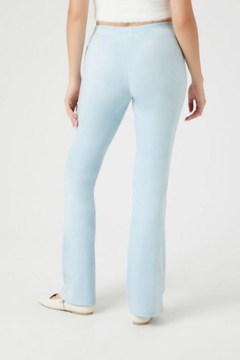 Pantalon Forever 21 Velour Flare Mujer Azules | 2ARiG8Vu1f5