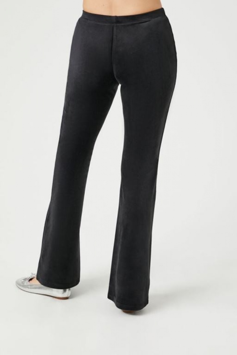 Pantalon Forever 21 Velour Flare Mujer Negras | xUqGfOUt2Uk