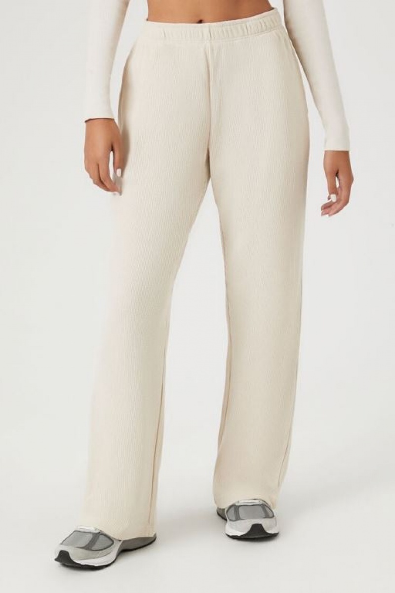 Pantalon Forever 21 Waffle Knit Mujer Beige | ARFxCFIUeBm