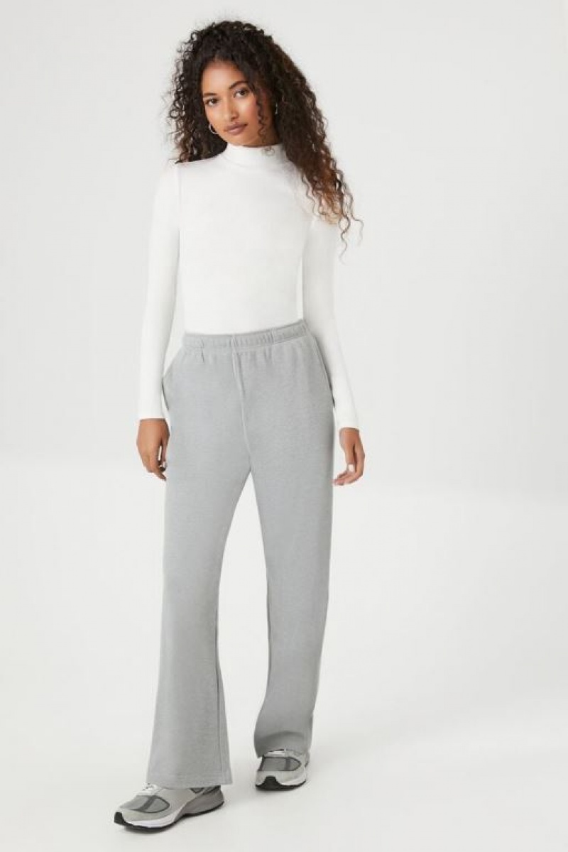 Pantalon Forever 21 Waffle Knit Mujer Gris | 3N5b4xbNgc2