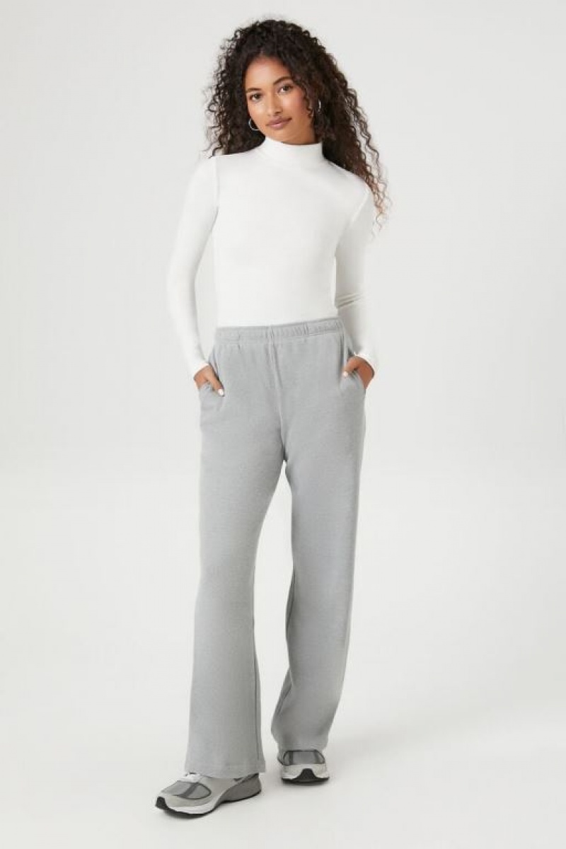 Pantalon Forever 21 Waffle Knit Mujer Gris | 3N5b4xbNgc2