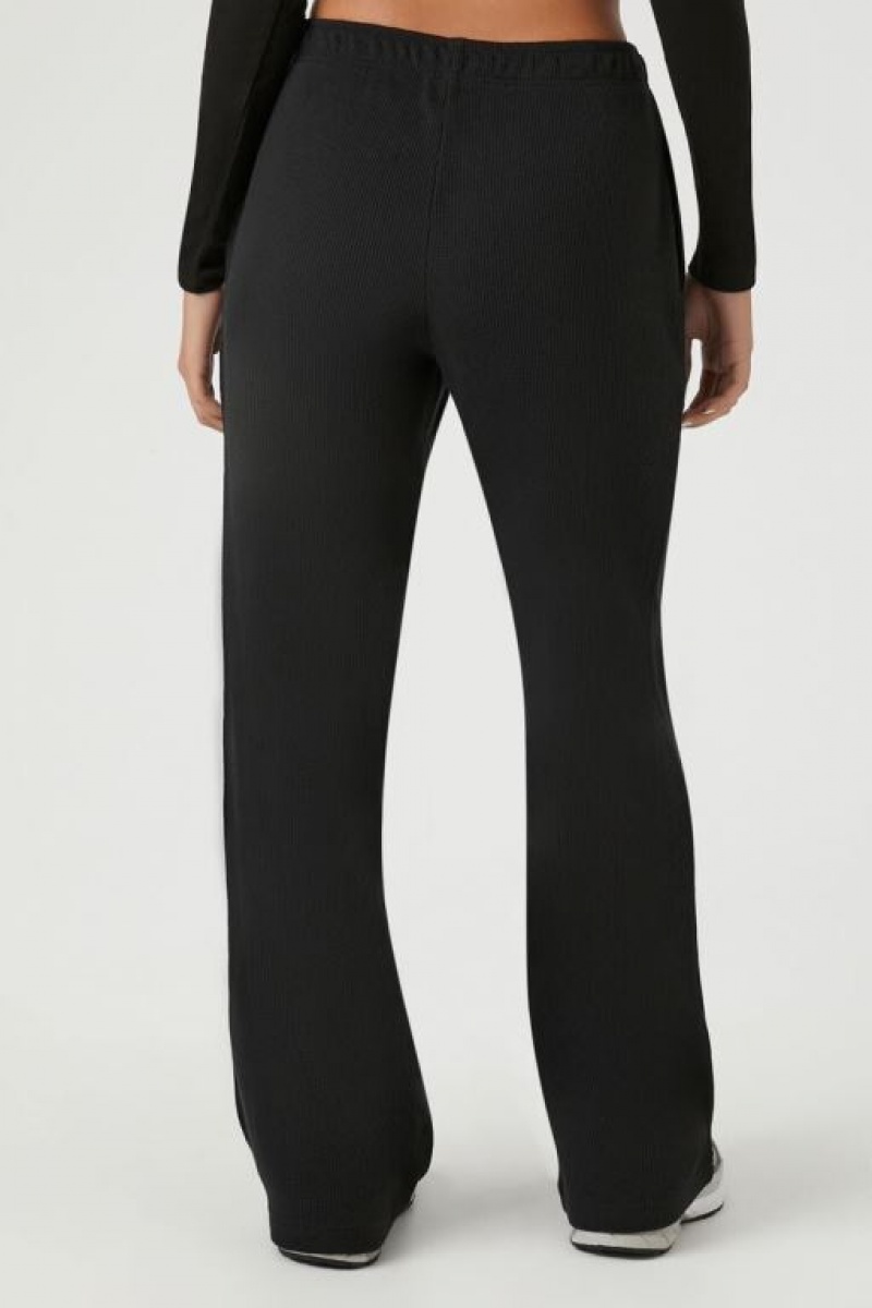 Pantalon Forever 21 Waffle Knit Mujer Negras | SDMGW0VPo14