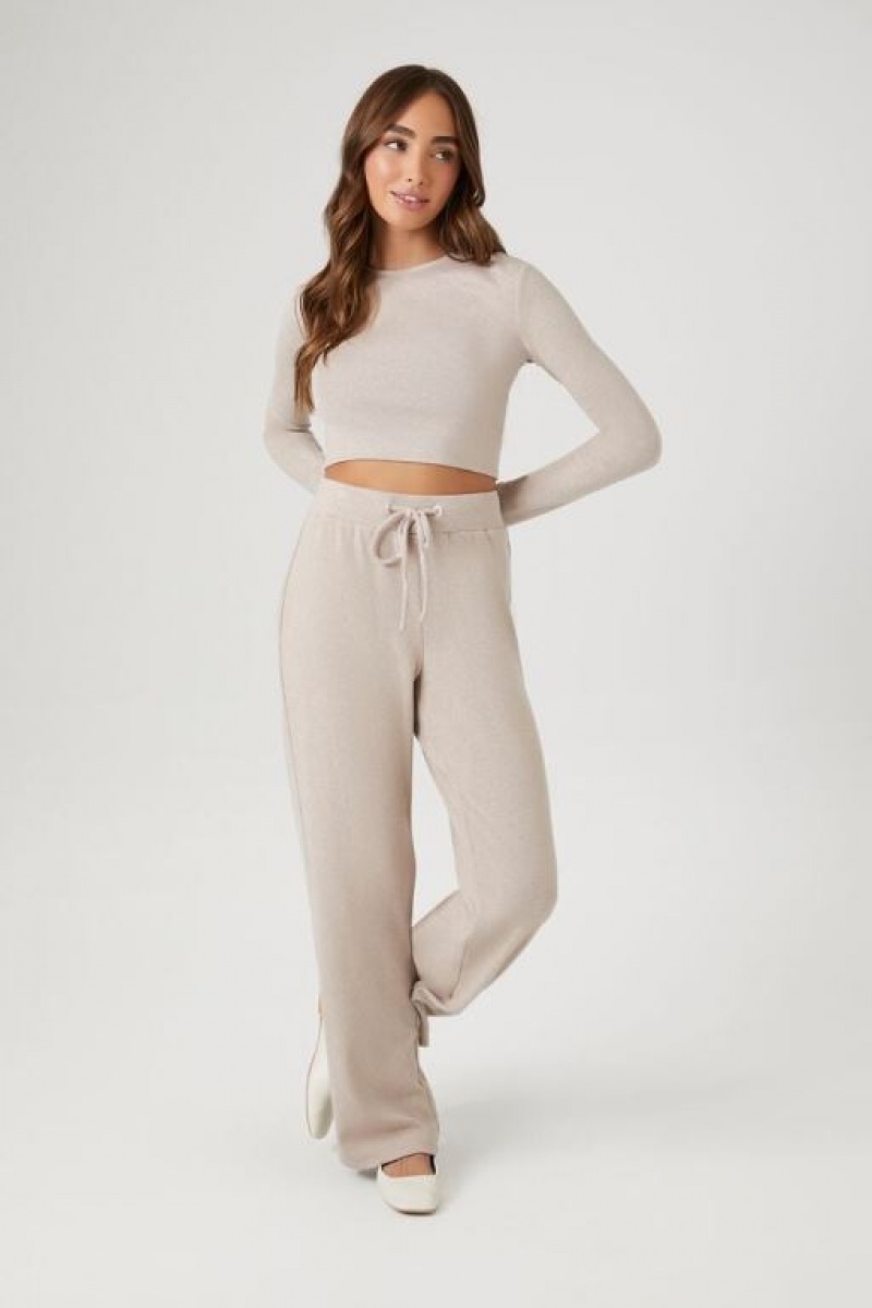 Pantalon Forever 21 Wide Leg Drawstring Mujer Goat | zdiXLbfuJR3