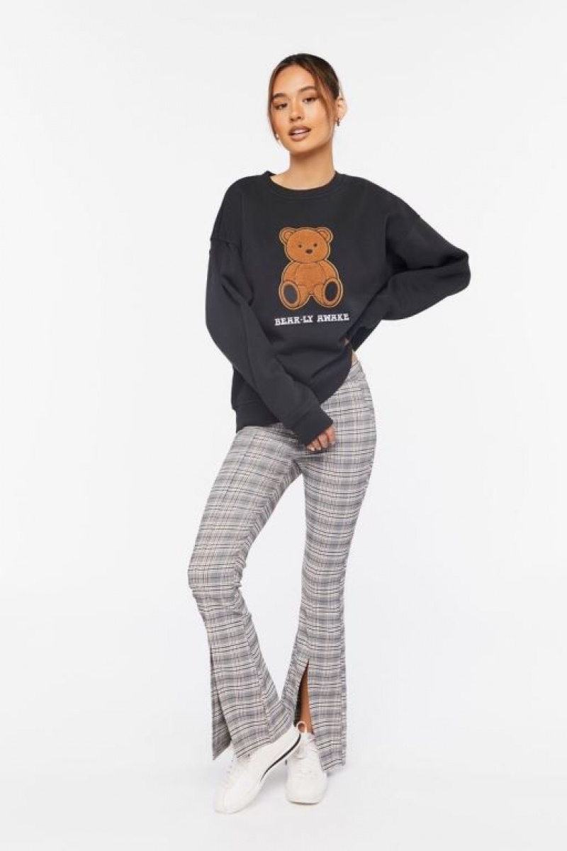 Pullover Forever 21 Bear Ly Awake Estampadas Mujer Negras Multicolor | HLvHxpNV6Sb