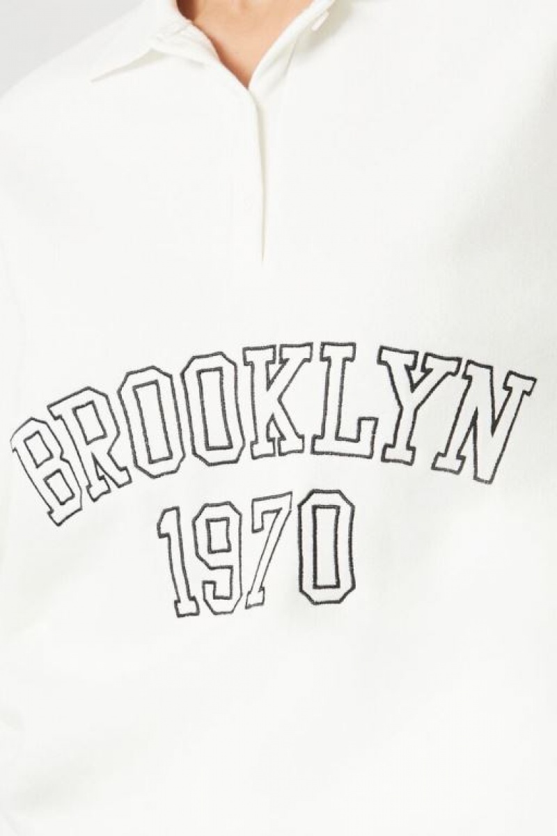 Pullover Forever 21 Brooklyn Estampadas Mujer Blancas Multicolor | lFovGpaEoWh