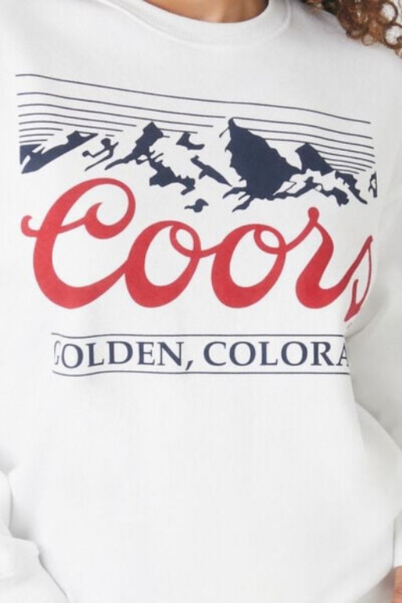 Pullover Forever 21 Coors Estampadas Mujer Blancas Multicolor | i5xm5OcKouO