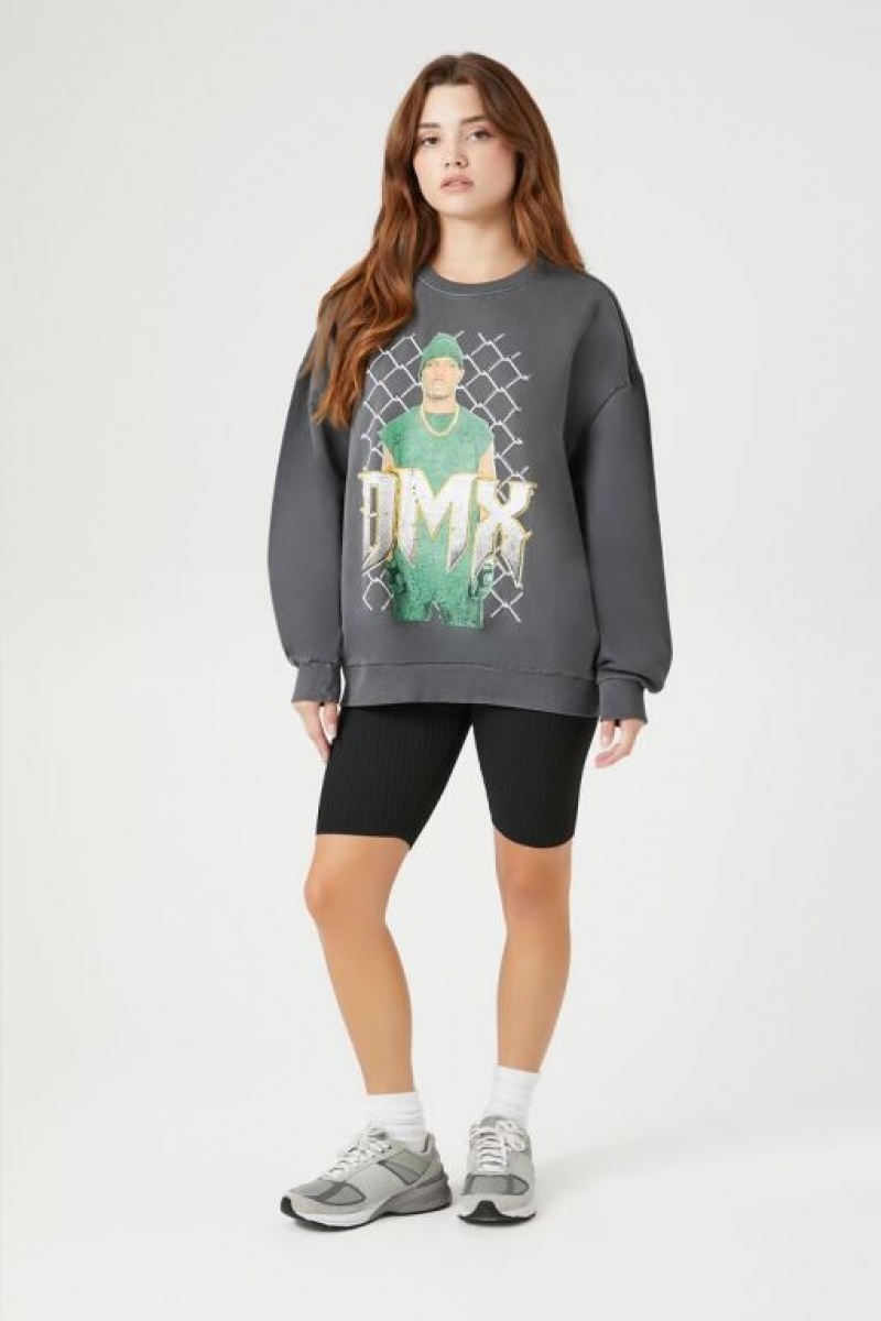 Pullover Forever 21 Fleece Dmx Estampadas Mujer Gris Multicolor | 8WnRCrsho5Z